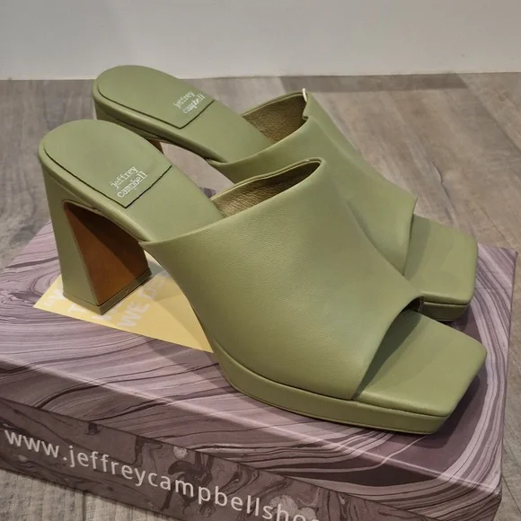 Jeffrey Campbell Olive Green Mules Size EU 41/US 9.5 - Picture 4 of 5